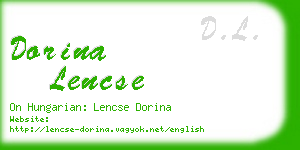 dorina lencse business card